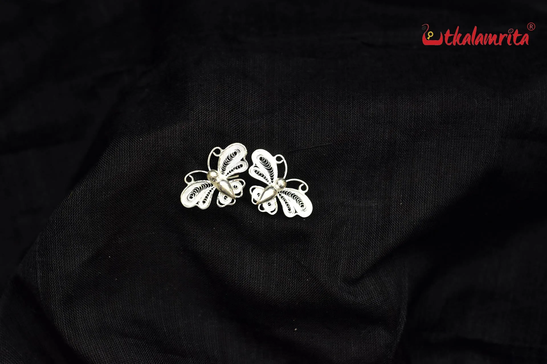 Small Filigree Wings Butterfly Studs (Earring Tops)