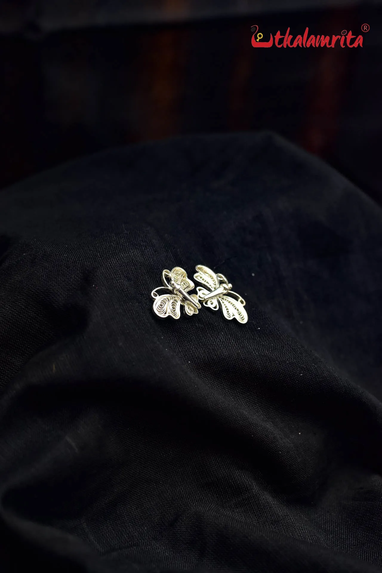 Small Lusture Filigree Butterfly Studs (Earrings Tops)