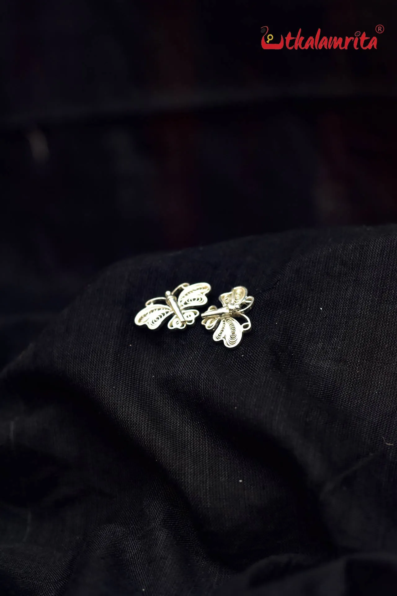 Small Lusture Filigree Butterfly Studs (Earrings Tops)