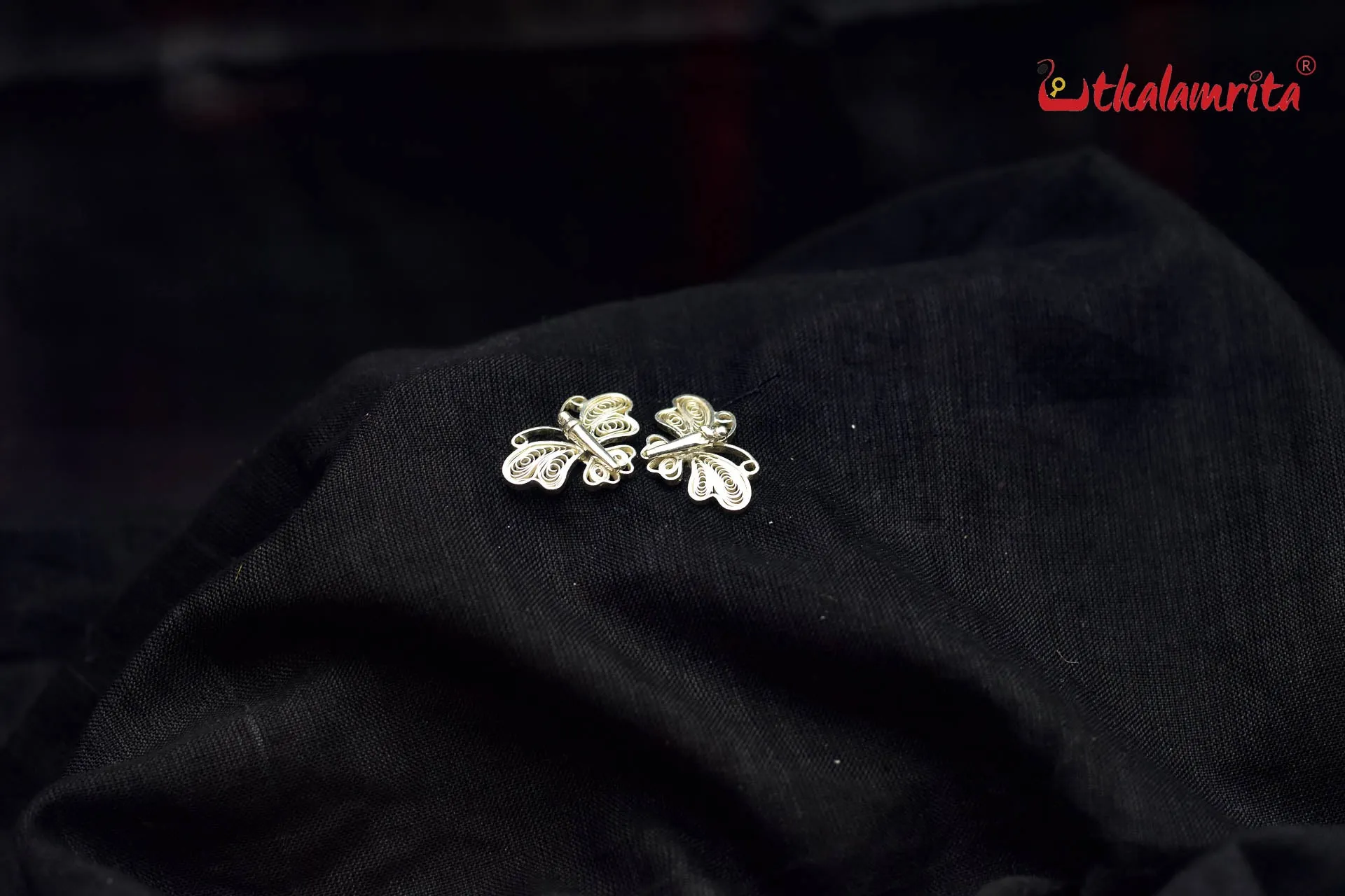 Small Lusture Filigree Butterfly Studs (Earrings Tops)