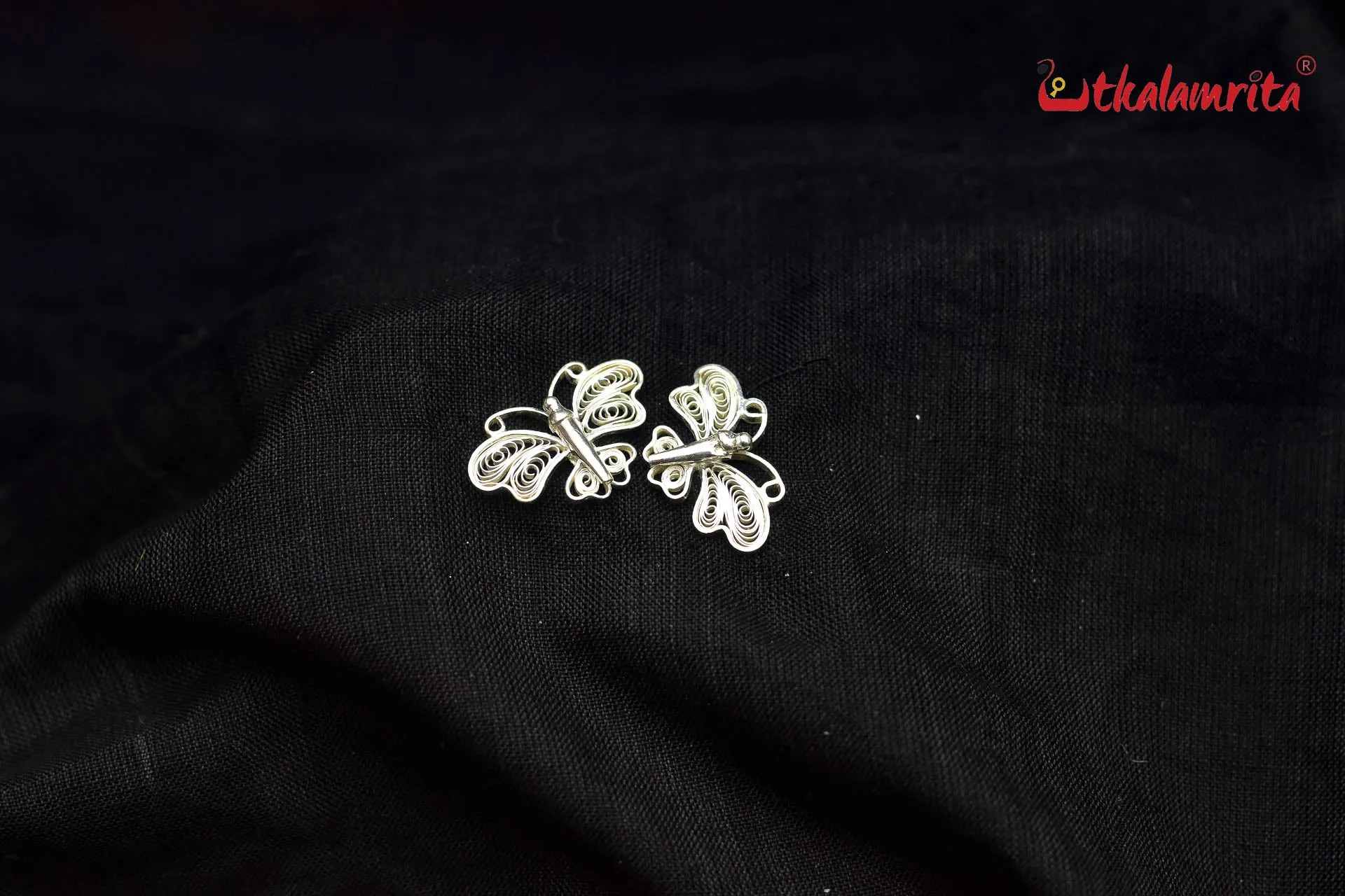 Small Lusture Filigree Butterfly Studs (Earrings Tops)