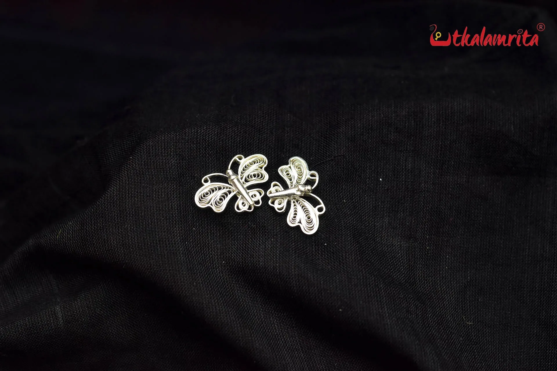 Small Lusture Filigree Butterfly Studs (Earrings Tops)