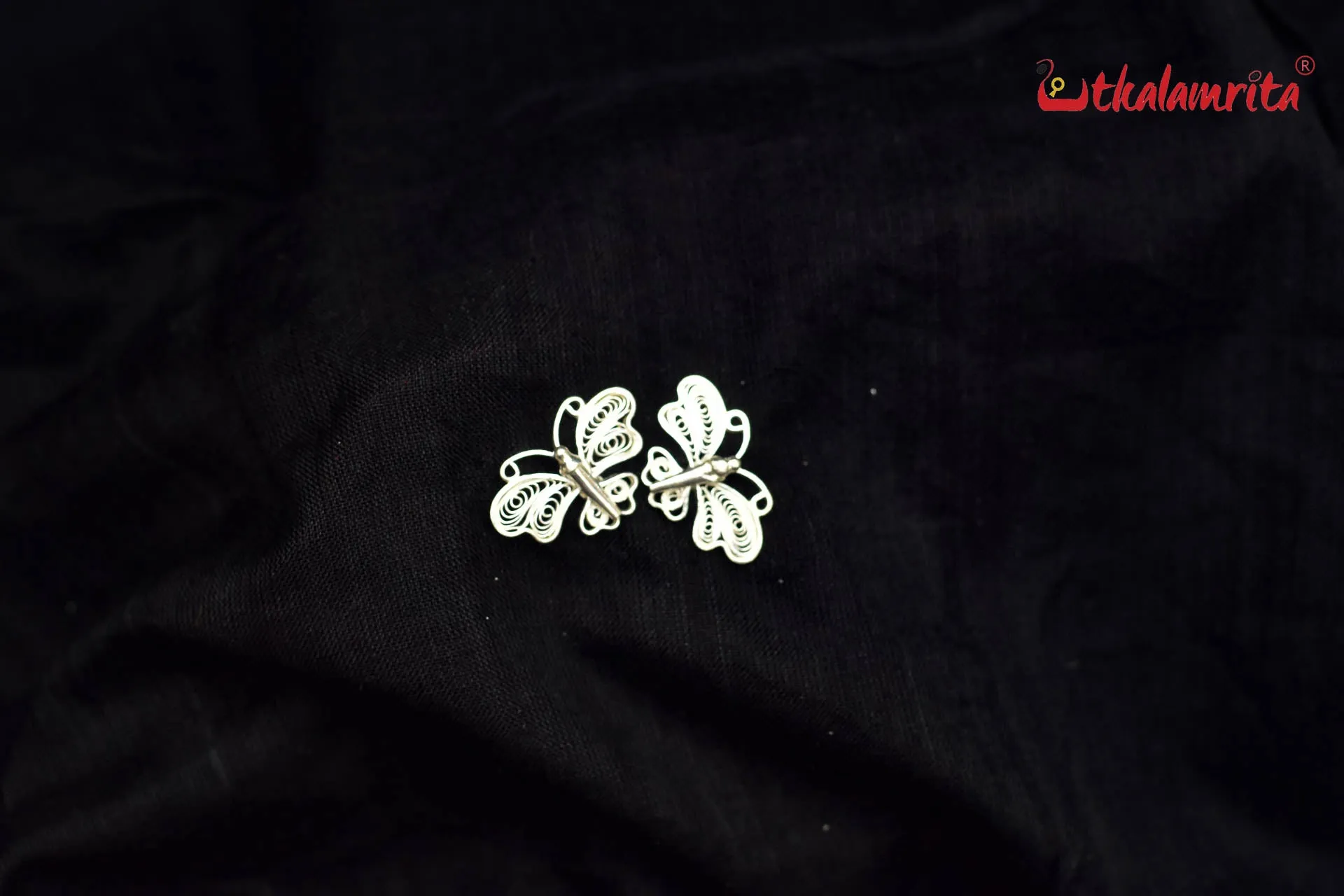 Small Lusture Filigree Butterfly Studs (Earrings Tops)