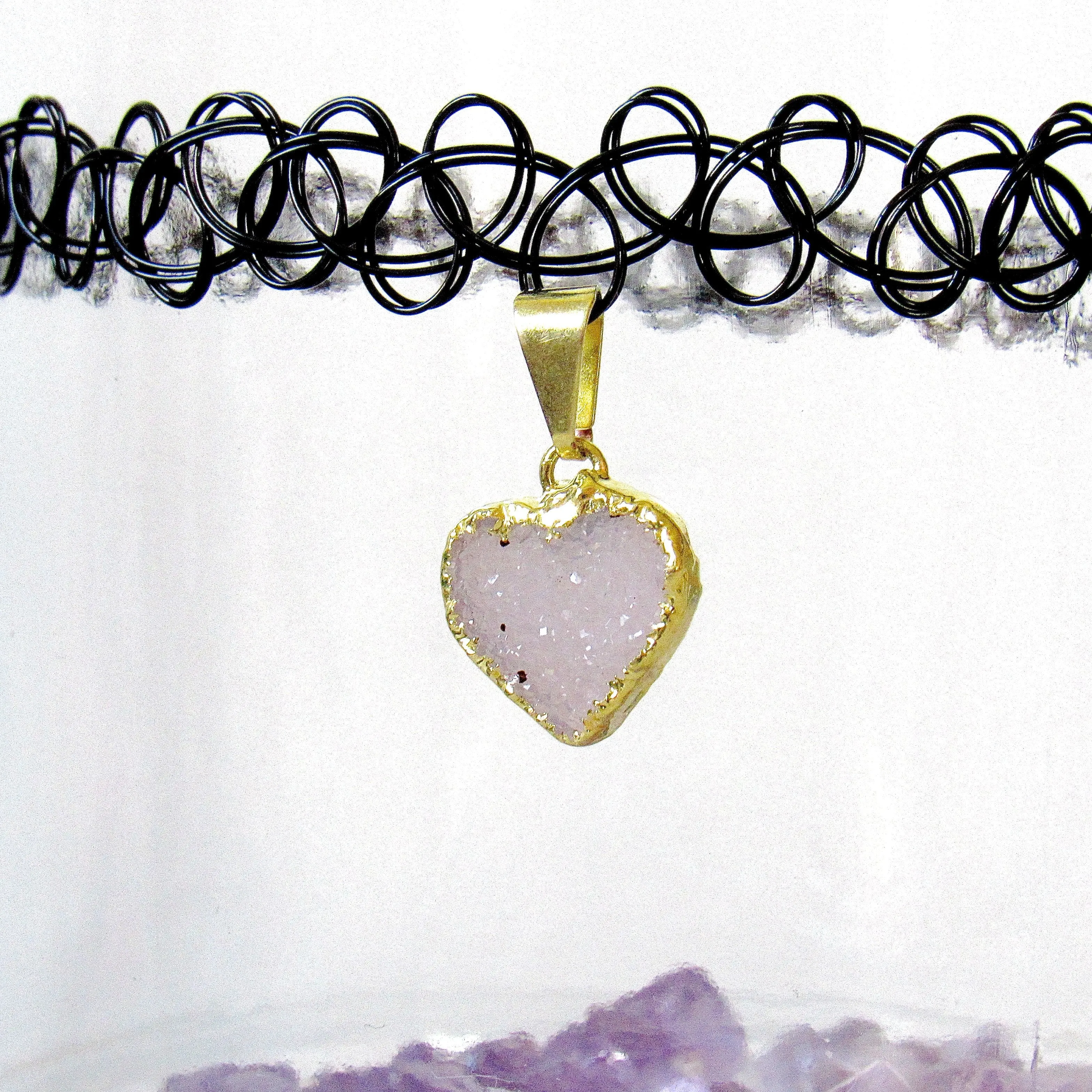 Snow Druzy Tattoo Choker