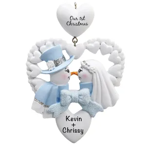 Snow Wedding 1st Christmas Ornament