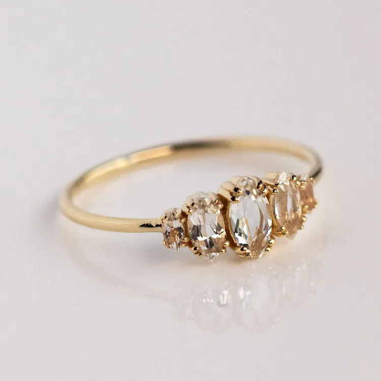 Solid Gold Essential Marquise Cluster Ring