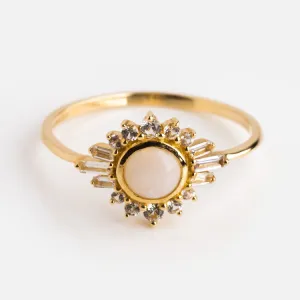 Solid Gold Ray of Hope Opal Ring