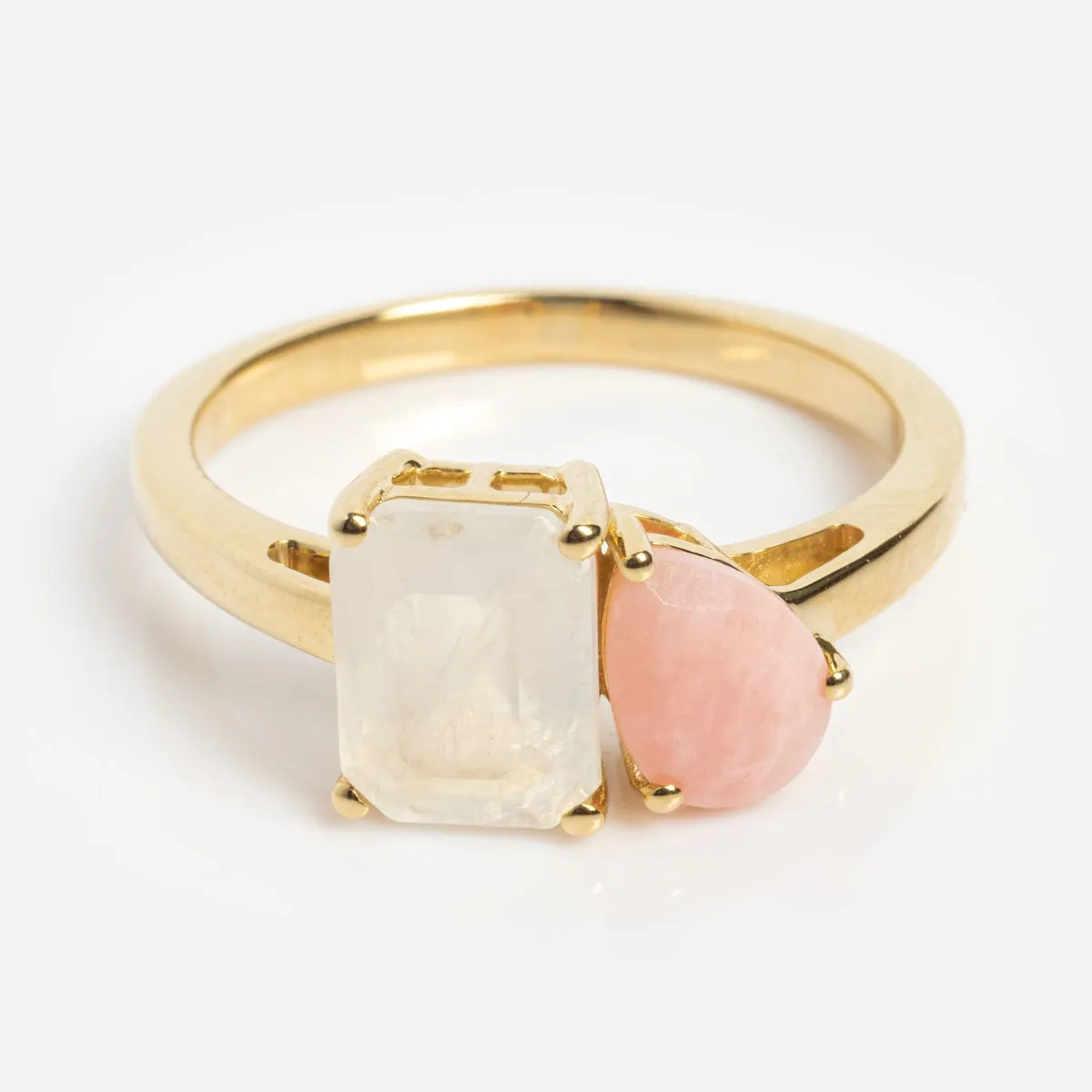 Solid Gold Toi et Moi Birthstone Ring