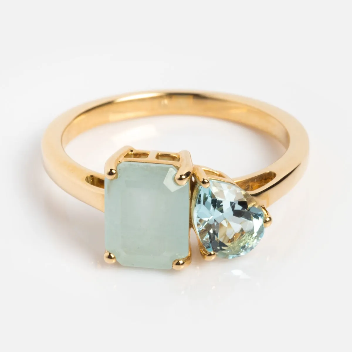 Solid Gold Toi et Moi Birthstone Ring