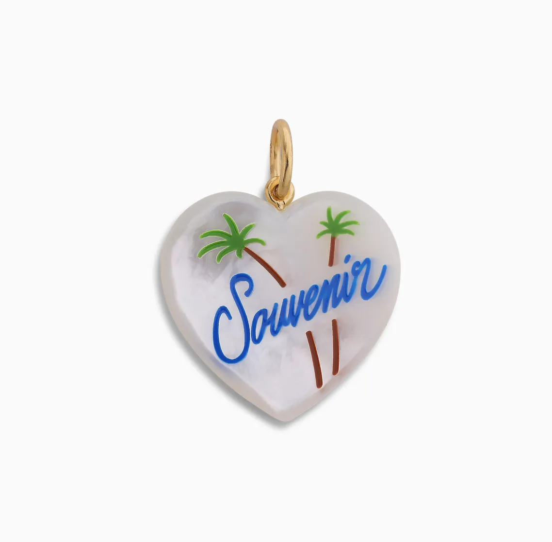 Souvenir Heart with enamel