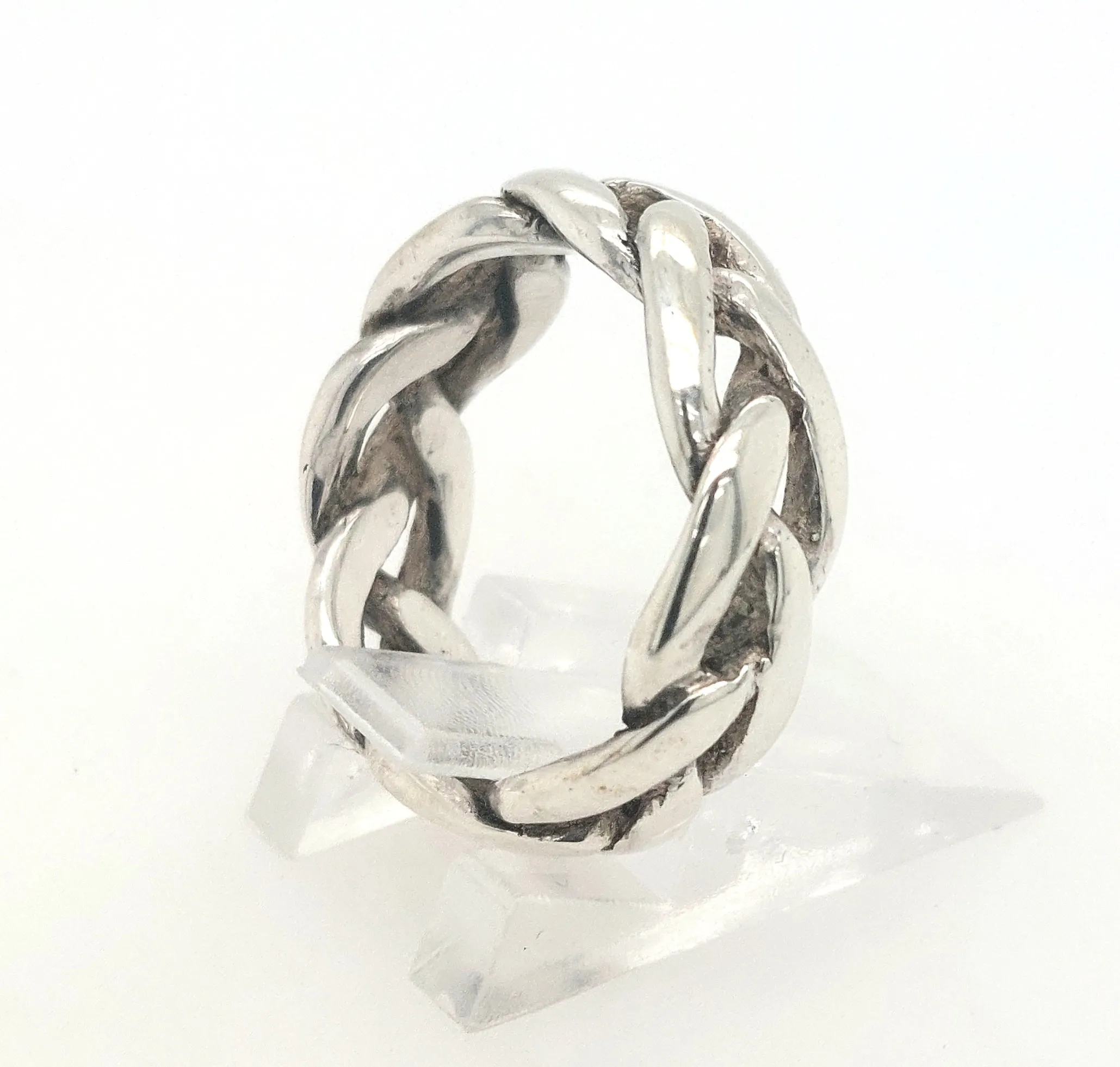 SS Braided Strands Ring Size:6