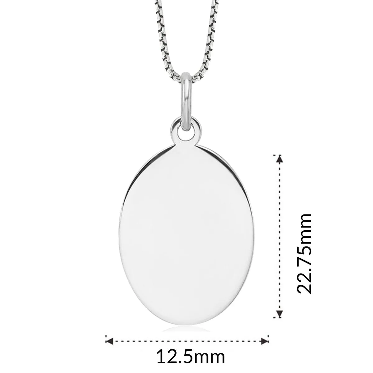 Sterling Silver Fingerprint Oval Pendant