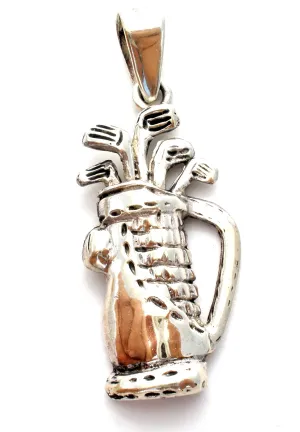 Sterling Silver Golf Bag Pendant