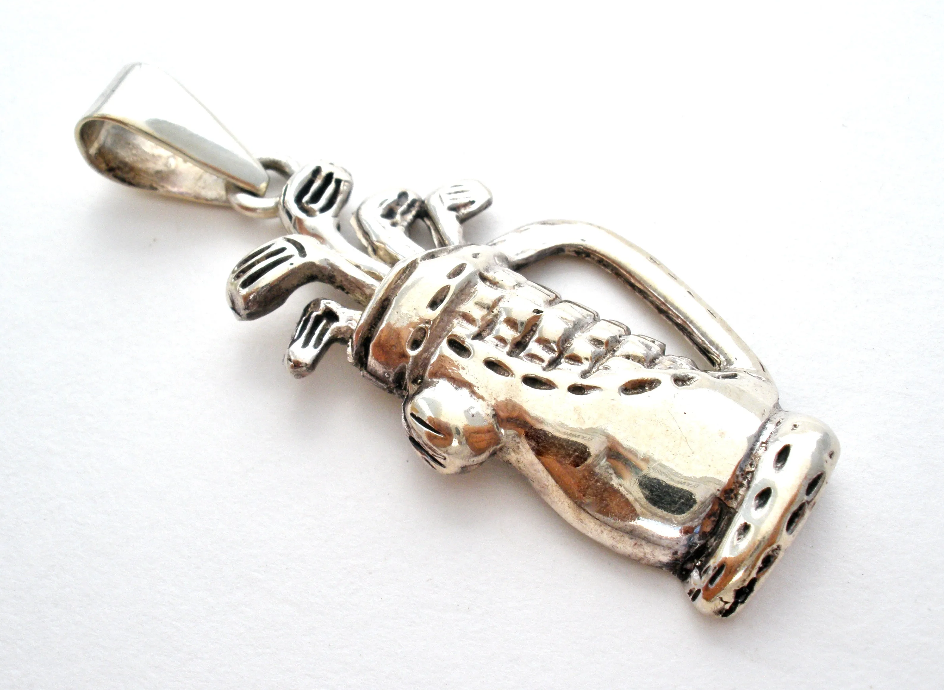 Sterling Silver Golf Bag Pendant