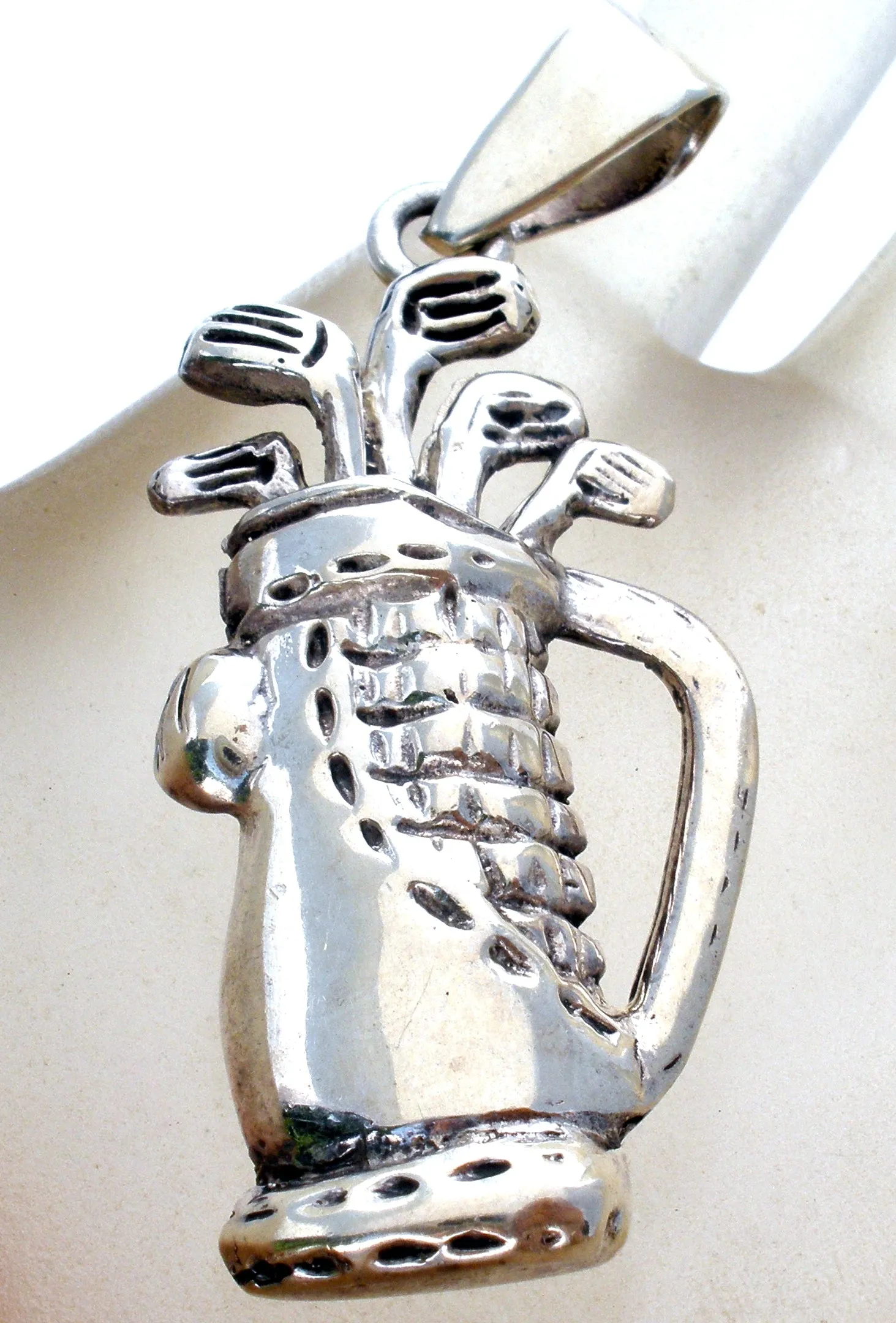 Sterling Silver Golf Bag Pendant