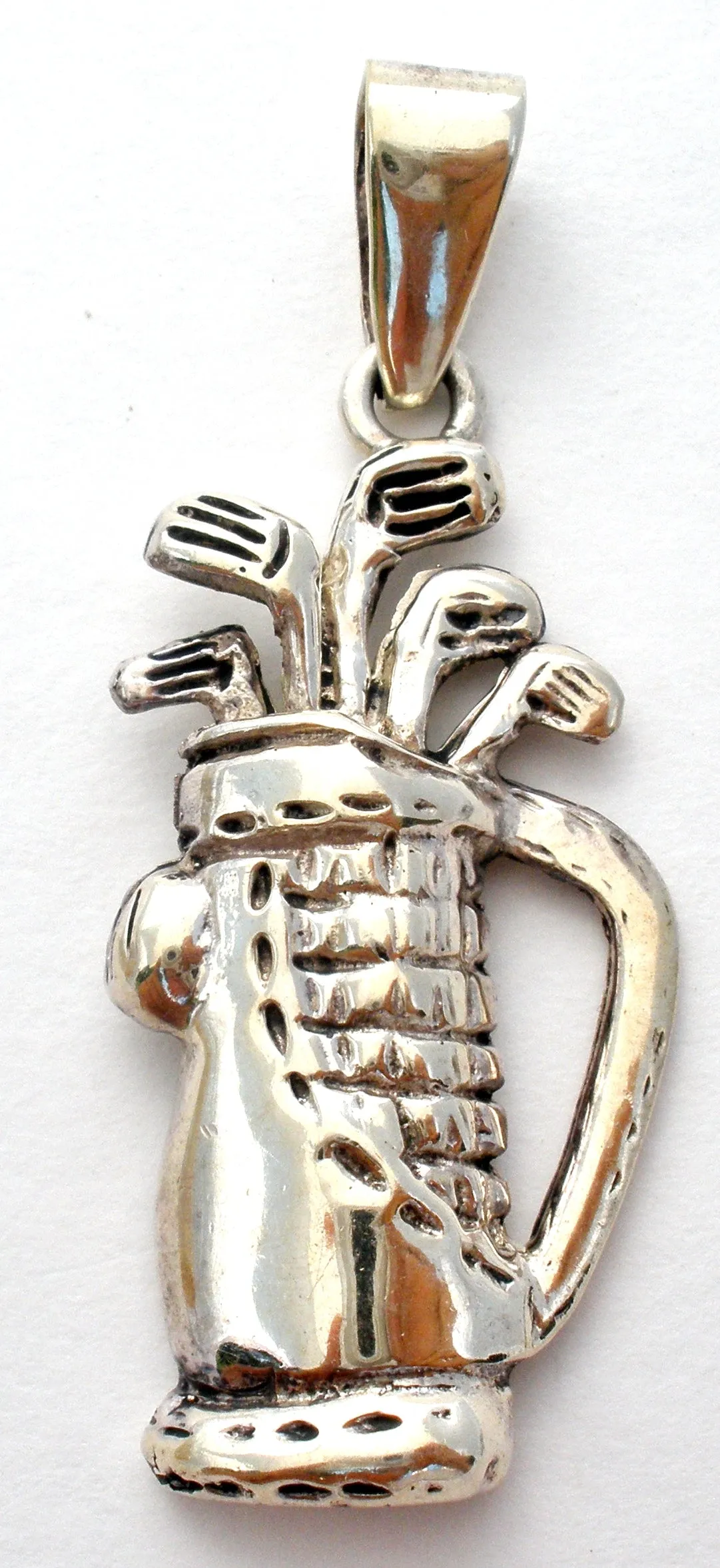 Sterling Silver Golf Bag Pendant