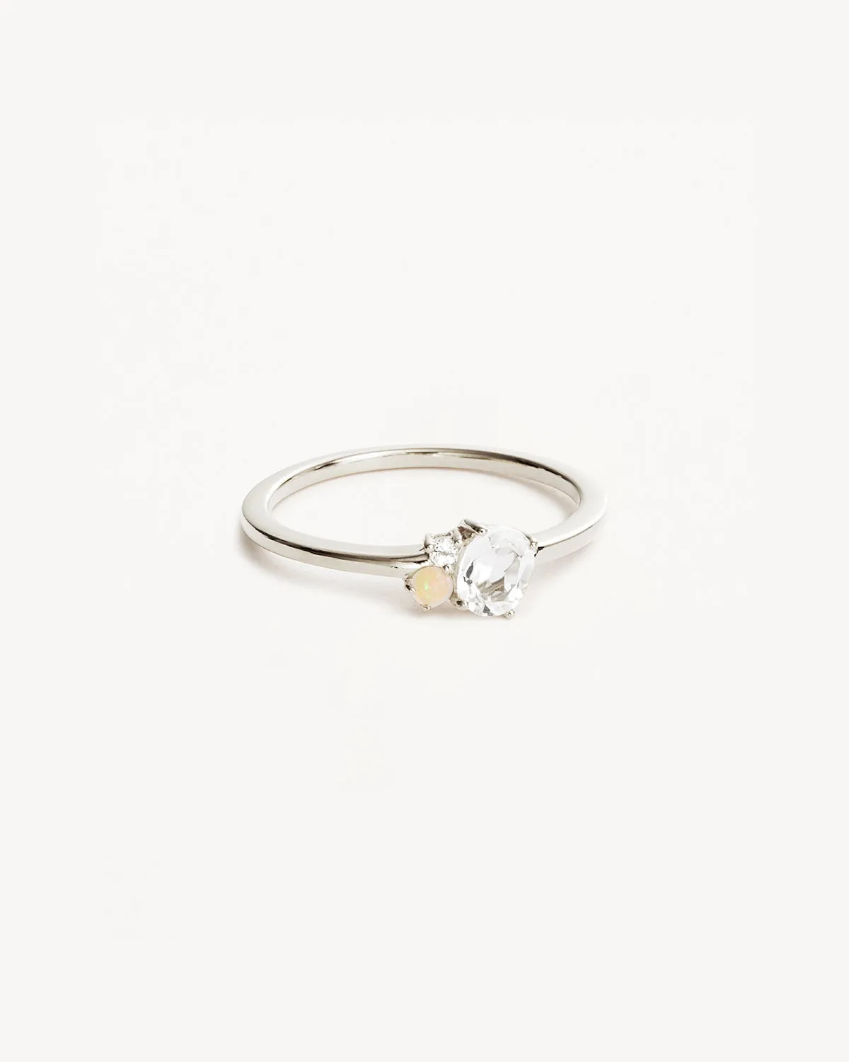 Sterling Silver Kindred Birthstone Ring - April