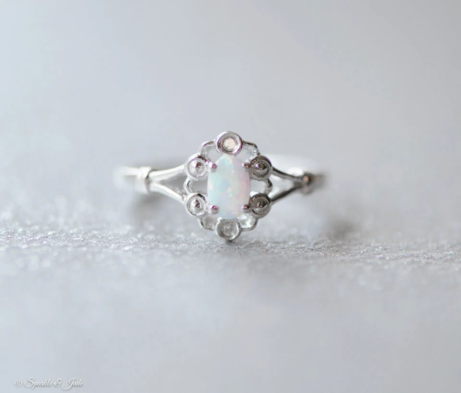 Sterling Silver Oval Gemstone & Diamond Birthstone Rings