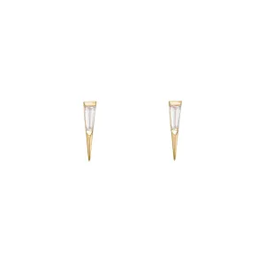 Tapered Baguette Diamond Spike Earring