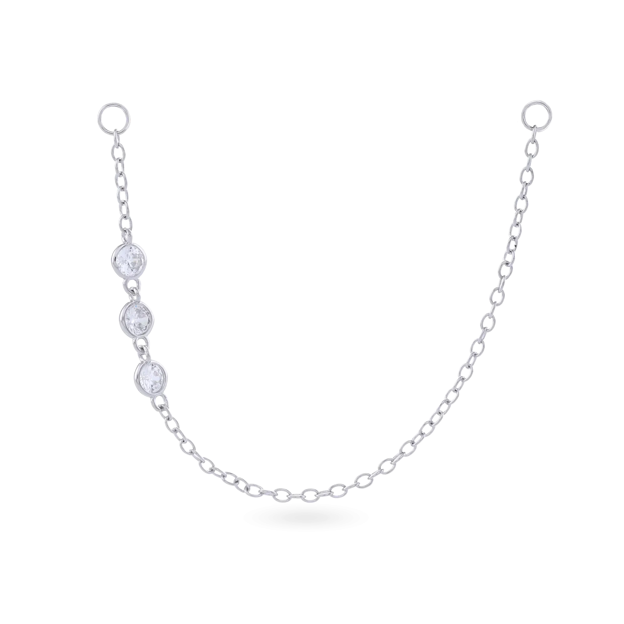 THE TRIO DIAMOND EARRING CHAIN