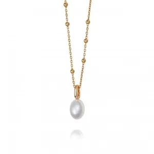 Treasures Baroque Pearl Pendant 18ct Gold Plated Necklace TN03_GP