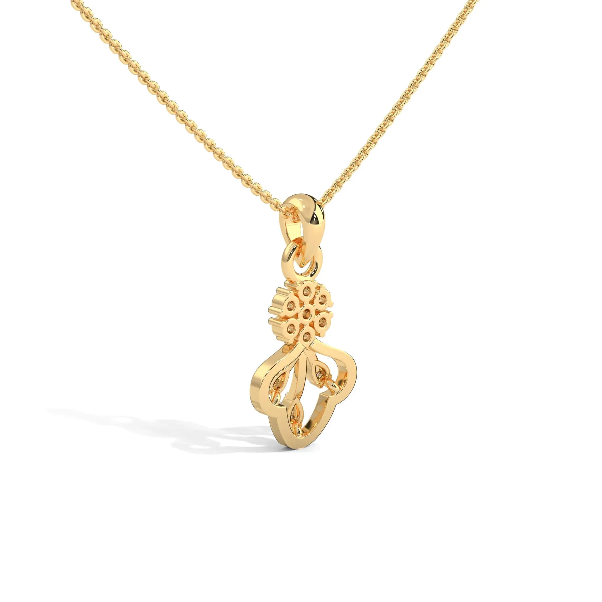 Trisha Silver Pendant with Chain | 22KT Gold Vermeil