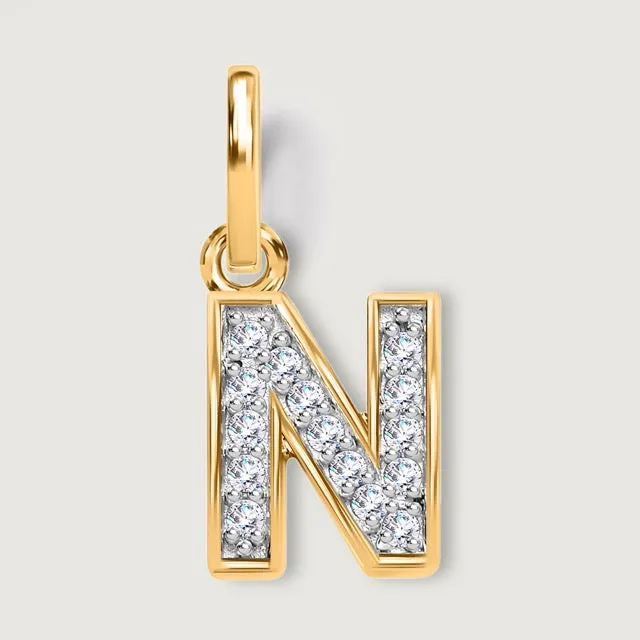 Versa Diamond Alphabet Pendants