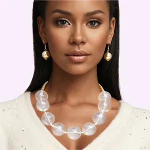 Women's Bubble Jewelry: Joyful Clear Beaded Necklace Set